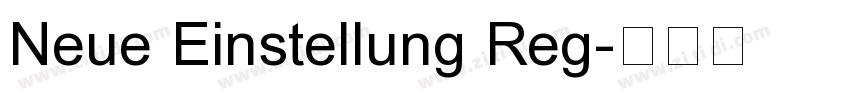 Neue Einstellung Reg字体转换